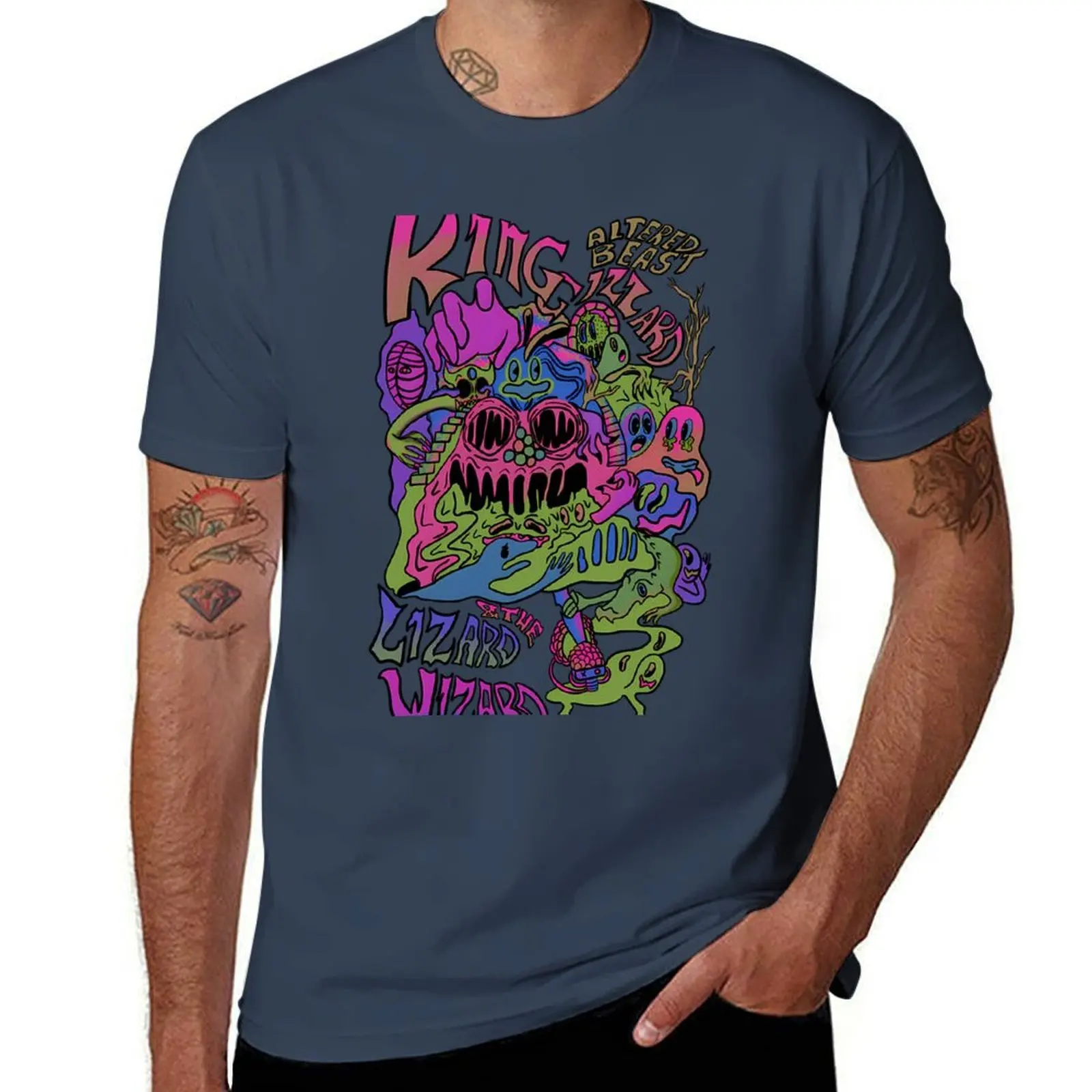 

and Gizzard Beast Altered Wizard - The Lizard King T-Shirt Basic Daily Outfit Short Sleeve Tee