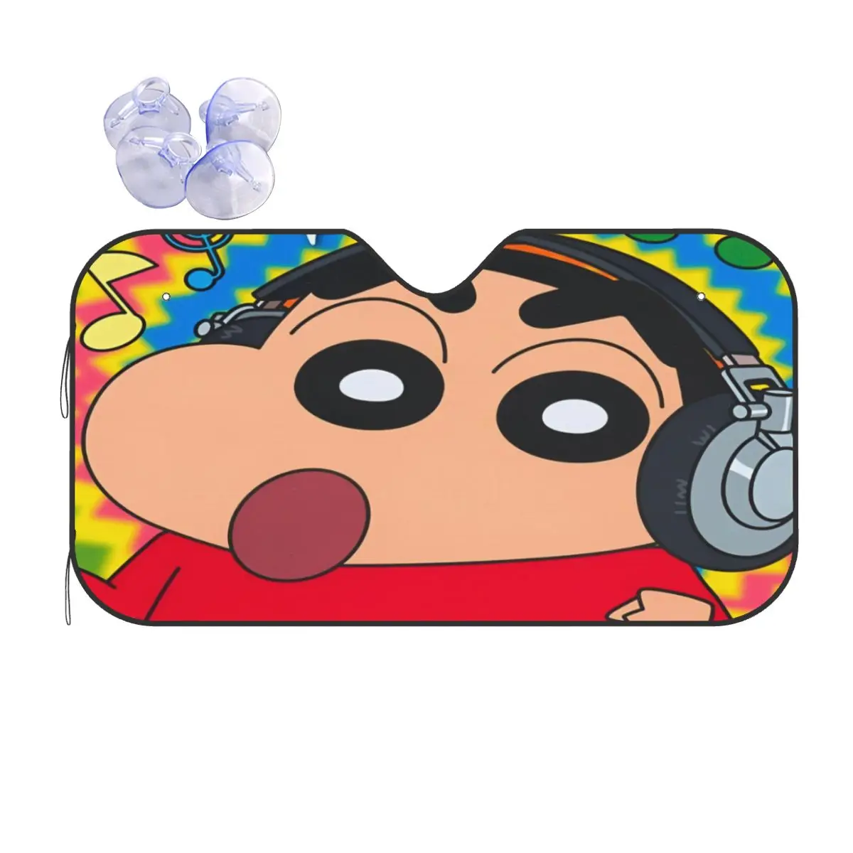 S-Shinchan Manga Retractable Sunshade Windscreen 76x140cm Japanese Cartoon Foils Car Sunshade Sun Shade Protect