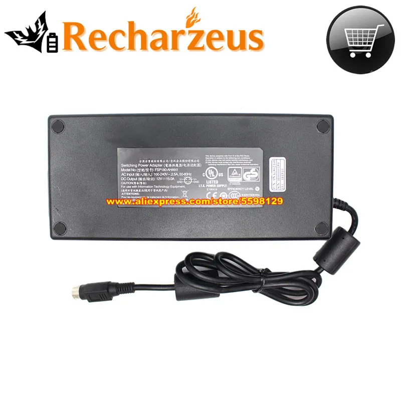 Genuine 12V 15A 180W FSP AC Adapter FSP180-AHAN1 9NA1802106 Charger For TSINGHUA TONGFANG ELITE V55V35 Power Supply