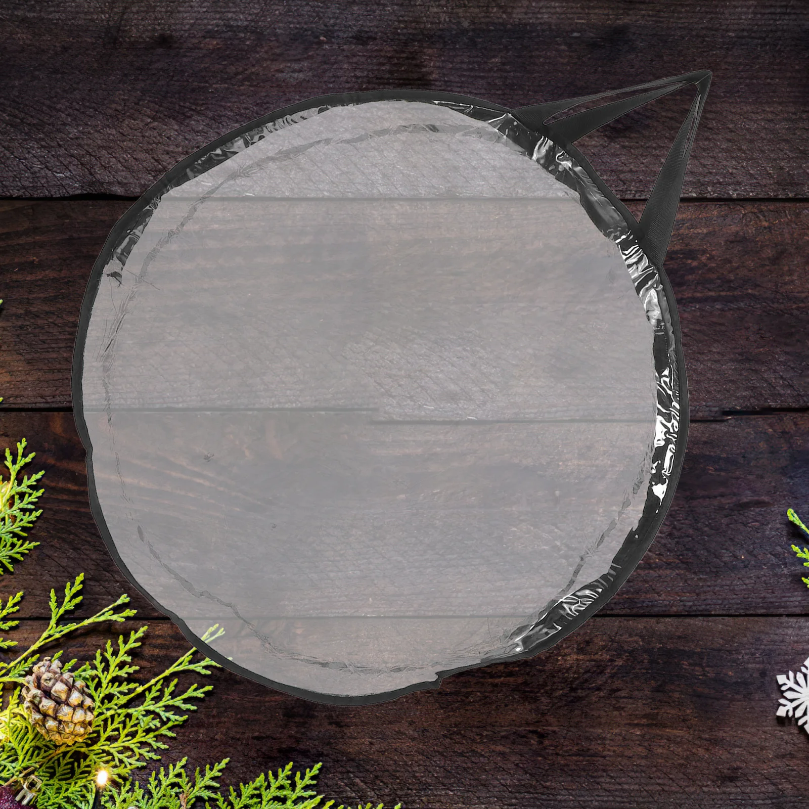 

Transparent Christmas Wreath Storage Bag Round Shape Waterproof Foldable Clear Storage Bag Large Capacity Wreath Holder