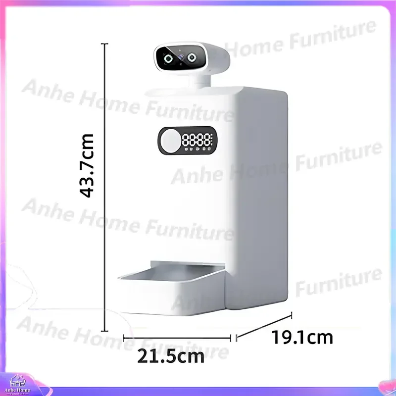 4K HD AI Pet Camera Feeder with Two-Way Audio Call Remote App Control 3.5L Large Capacity Automatic Food Dispenser
