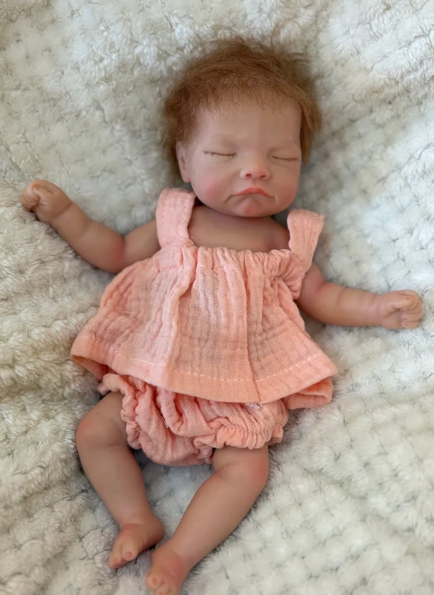 

10 Inch Levi Girl Soft Touch bebe reborn de silicona Reborn Dolls With Rooted Hair Newborn Doll Toy