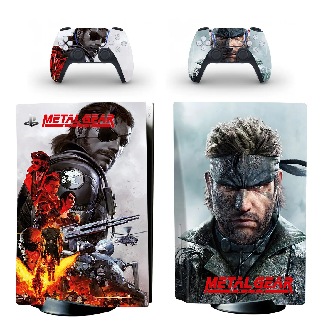 Metal Gear Solid PS5 Disc Skin Sticker Decal Cover for Console and 2 Controllers PS5 Disk Skin Vinyl