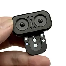 New 2 In 1 Owl Fidget Slider Metal Push Spinner For Adult Adhd Hand Sensory Edc Fidget Toys Office Desk Anxiety Stress Relief