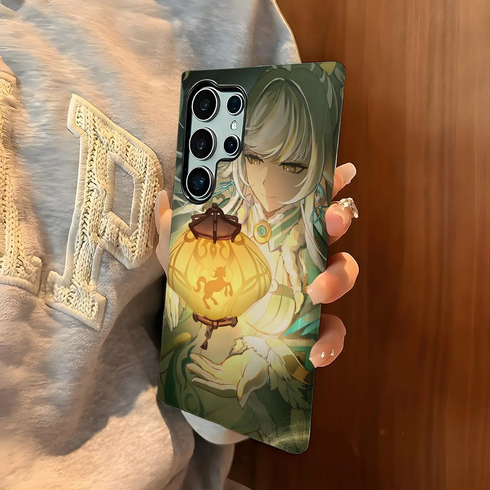 genshin impact Zibai  Phone Case For Samsung Galaxy S26 25 S24 S23 S22 S21 Ultra Glossy Film Phone Case
