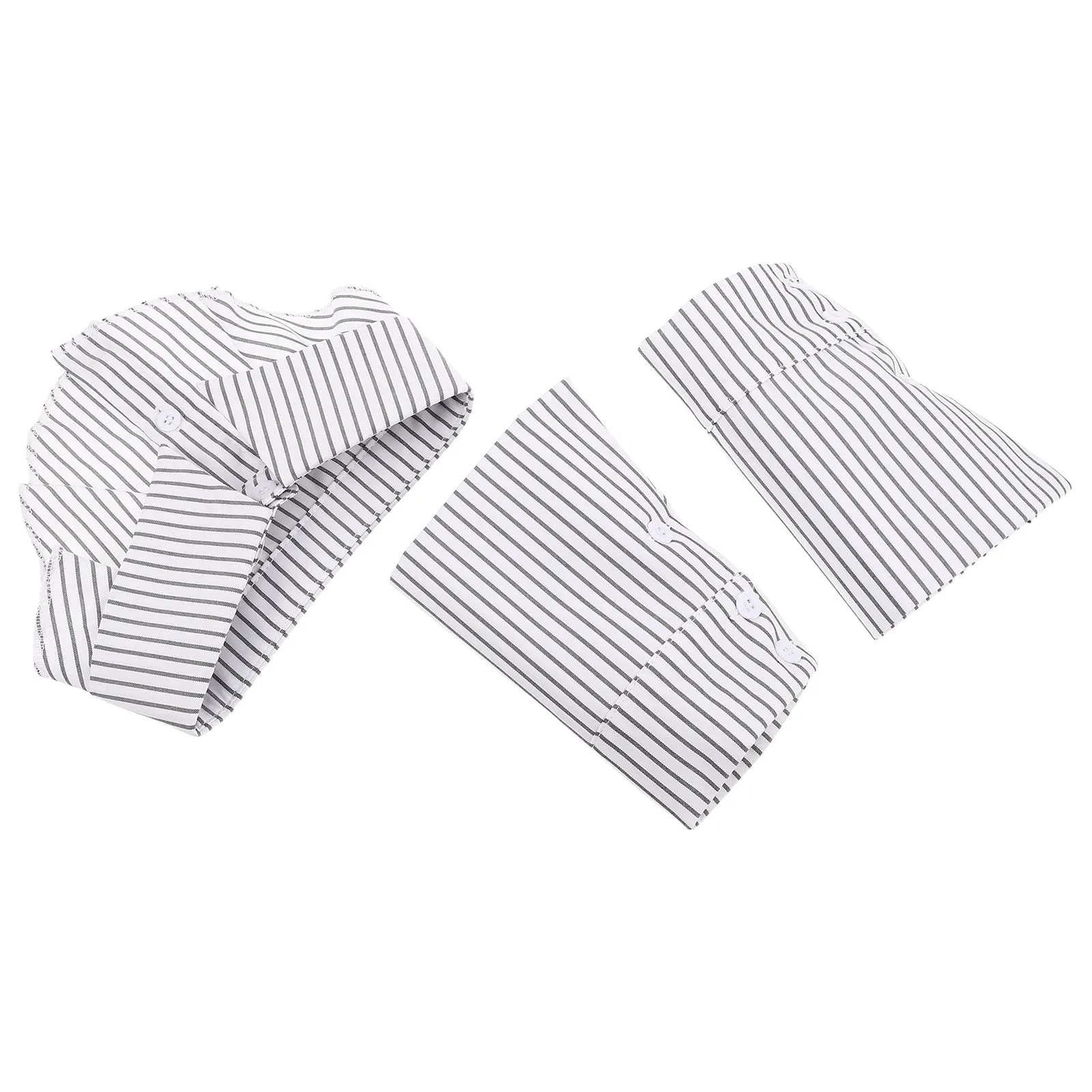 1Set Professional Fake Collar and Cuff Set Detachable Pointed Shirt Collar Half Dickey Blouse Sleeve Cuffs Office Business
