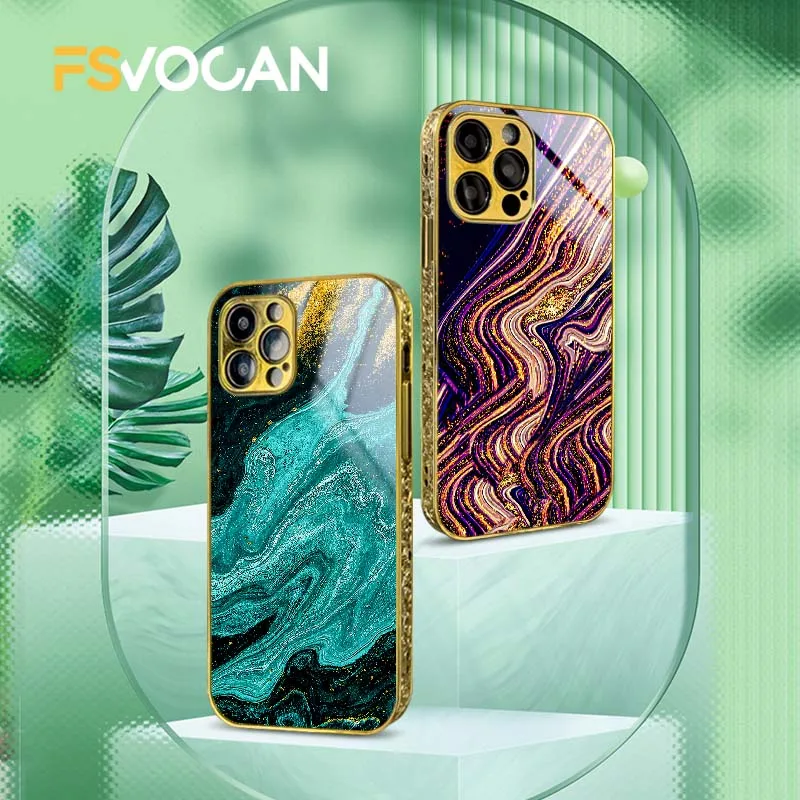 Jade Marble Durable Protective Golden Cover For iPhone 16 15 14 13 12 11 Pro Max Turquoise Emerald Phone Case Green Teal Design