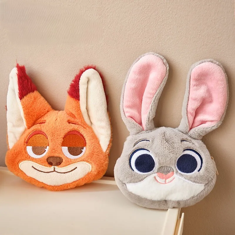 Disney Coin Purse Keychain Plush Toy Cute Cartoon Sweet and Trendy Judy Nick Stitch Strawberry Bear Bag Charm Christmas Gift
