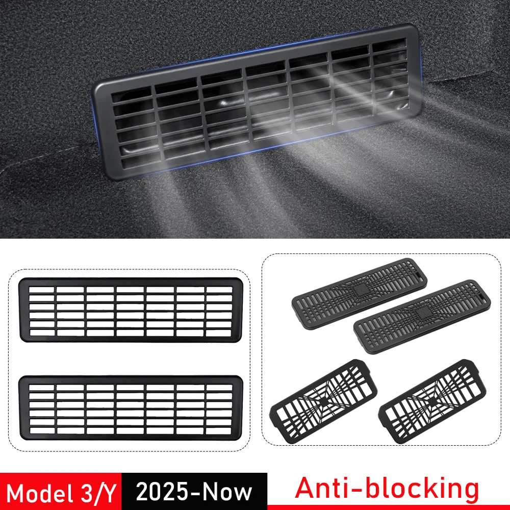 Backseat Air Vent Cover for Tesla Model Y Juniper Model 3 2025 2026 Rear Seat Air Condition Outlet Protector Grille Accessories