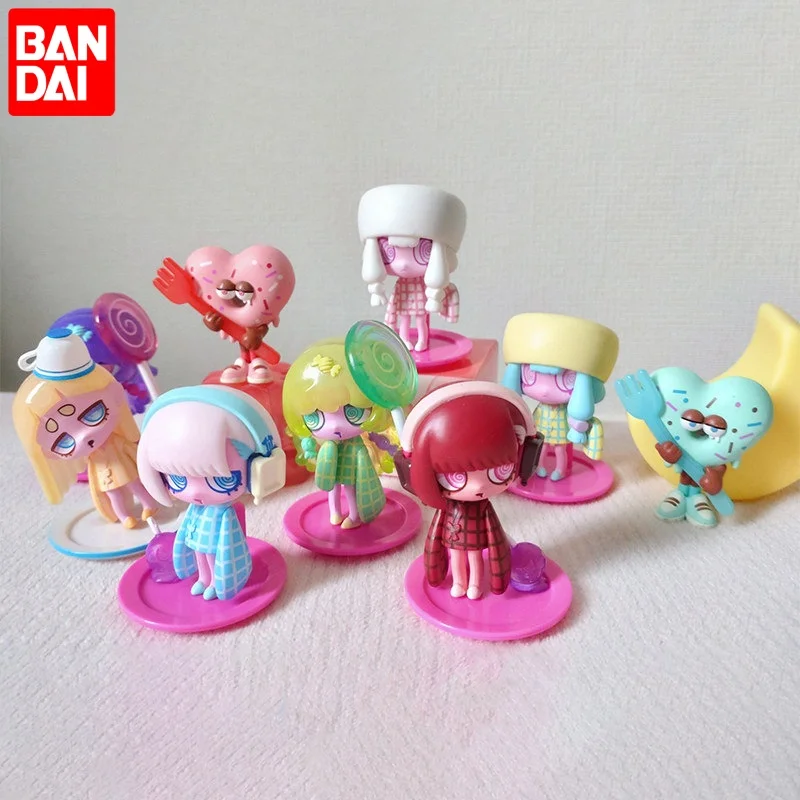Bandai Virusweets Mini Figure Dark Style Candy Party Ornament Collectible Trendy Toy Gashapon For Desktop Decor Adult Collection