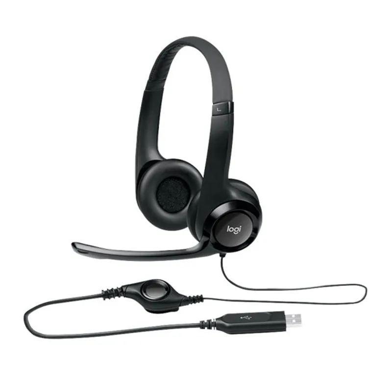 

H390 Wired Computer Headset With Noise Reduction Foldable MicWith Volume/Mute Control Earphone