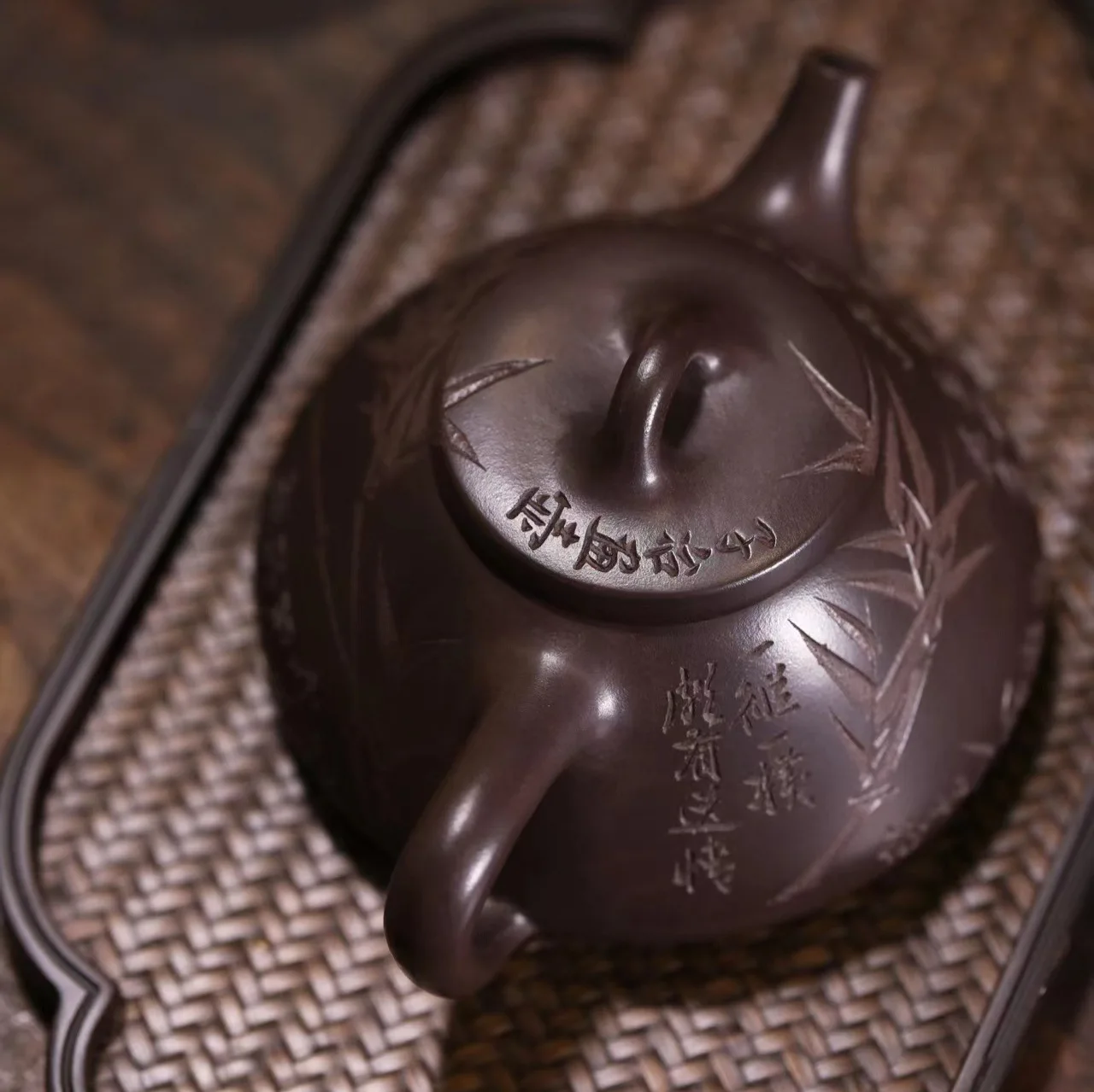 Ziyi Stone Original Ore Old Purple Clay Yixing Zisha Teapot Set Tea Ceremony Master's Pure Hand-Carved Design In Stock For Qu