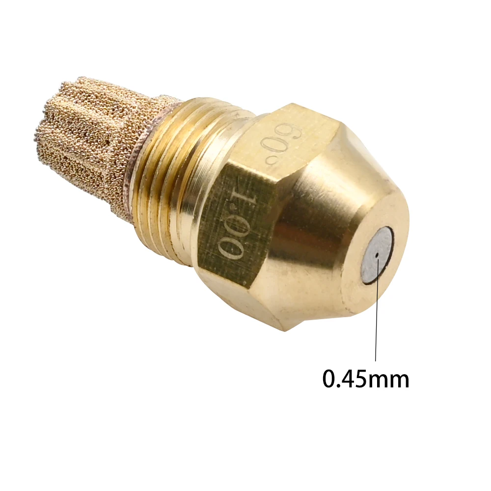 Oil Burner Nozzle 60 Degree Full Cone Replacement Reduces Usage Boiler Combustion Injection