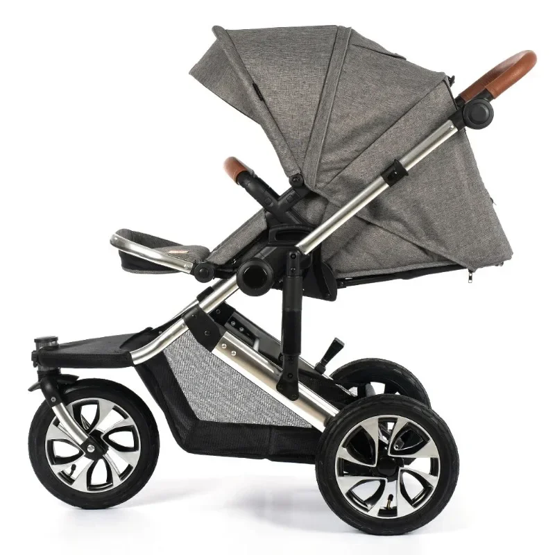 New design manufacture high landscape baby pushchairs 3 big wheel jogging stroller suspension for running