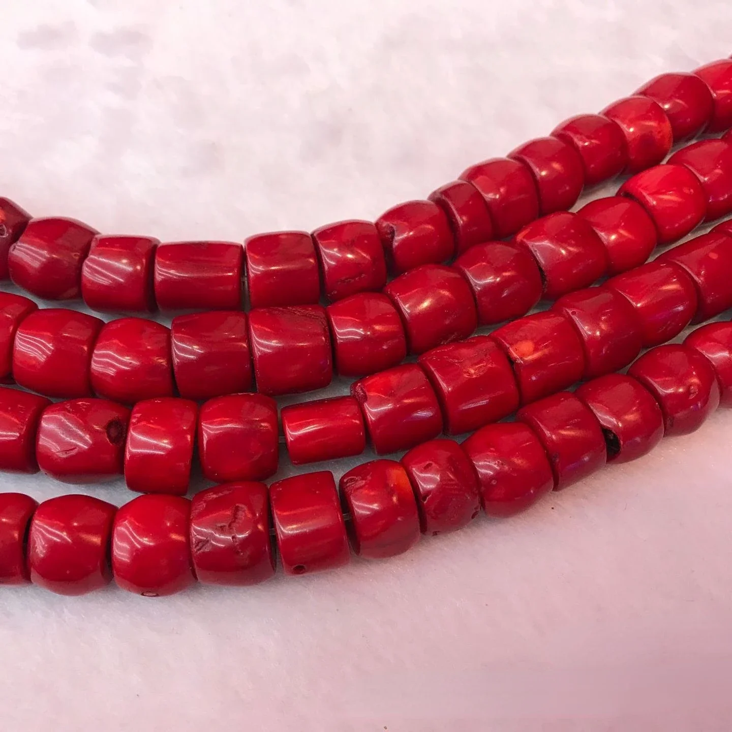 About 8-16mm Red Natural Coral Loose Beads DIY for Necklace Large Bucket Spacer Accessories Stone Women Jewelry Making Design