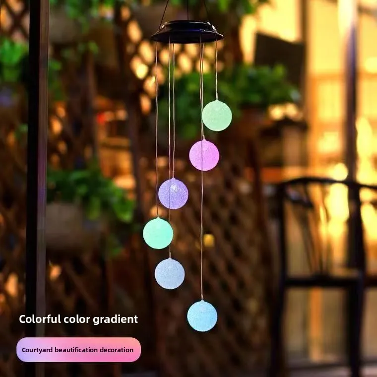Waterproof Solar Butterfly Wind Chime Light Hanging Colorful LED Lamp For Patio Balcony Backyard Landscape Ornament