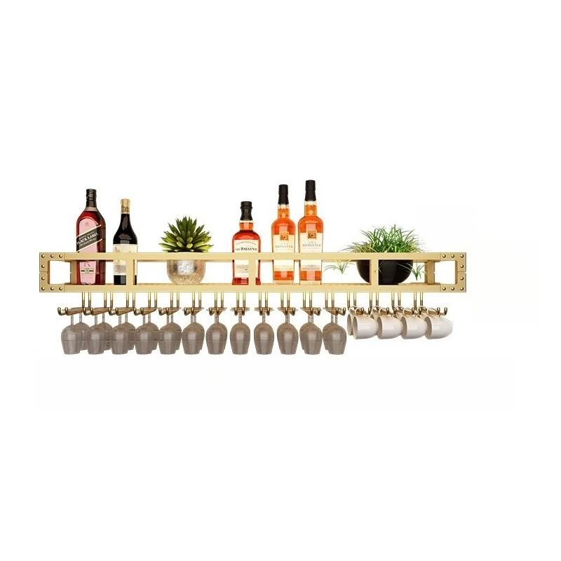 

Bar wall-mounted wine rack, bar wall hanger, red wine glass upside down restaurant, hanging wine cabinet rack