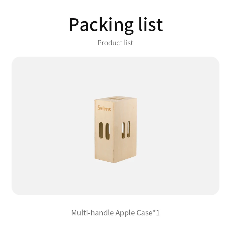Selens Wooden Multi-handle Apple Box Multifunctional Storage Apple Case Photo Studio Kits Portrait Shoot Photography Accessories