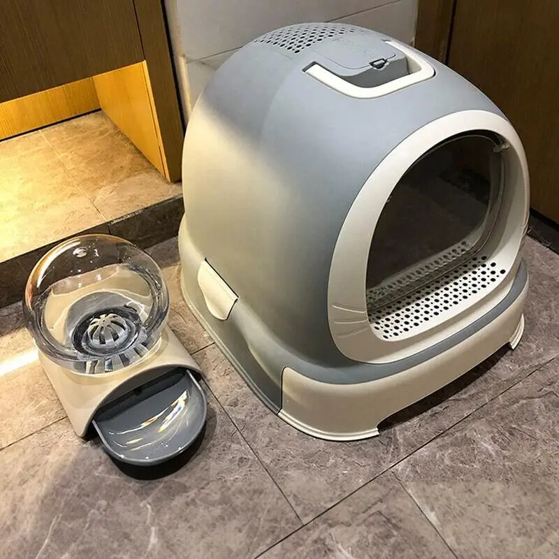 

Plastic Self-Cleaning cat Litter Box Sandbox Toilet Accessories cat Litter Box Castle Defecation Areneros Para Gatos Home Items