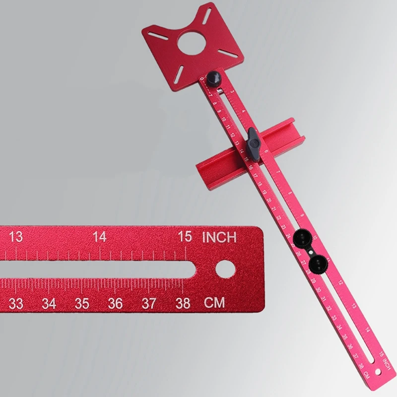 Milling Groove Bracket Base For Trimmer Edge Guide Positioning Circle Cutting Board Tool Router Circle Jig-Inch&Cm Easy Install