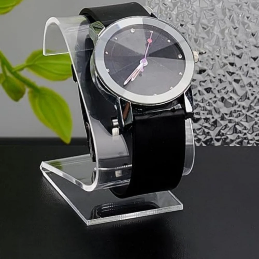 الاكريليك ساعة عرض موقف شفاف الدعامة تخزين حامل بيع عرض حالة مستقرة ساعة رف شاشة سوار ساعة اليد الوقوف #2