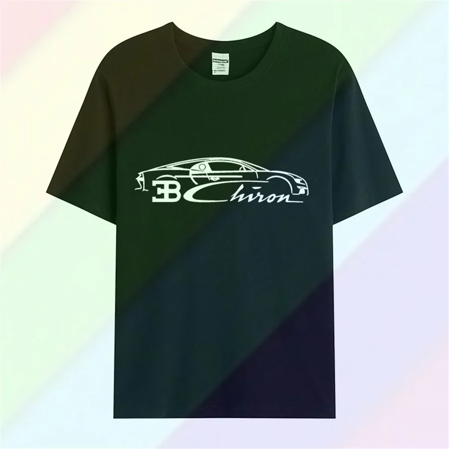Новинка 2024, Хлопковая мужская серая футболка Bugatti Chiron RacingEst, размеры S-3XL Новинка 2024, Хлопковая мужская серая футболка Bugatti Chiron RacingEst, размеры S-3XL