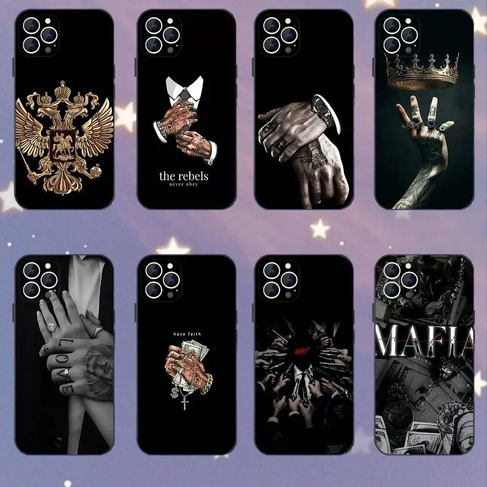 

Mafia Russian Phone Case For iPhone 16,15,14,13,12,11,Mini,Pro,SE,MAX White Matte Shockproof Cover