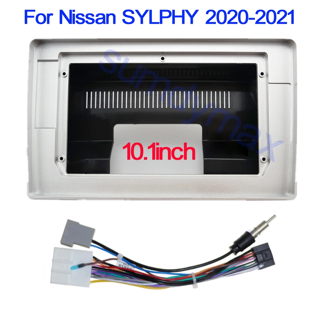 

10.1Inch Audio Frame Radio Fascia panel for Nissan SYLPHY 2020 2021 Install Facia Console Bezel Adapter Plate Trim Cover