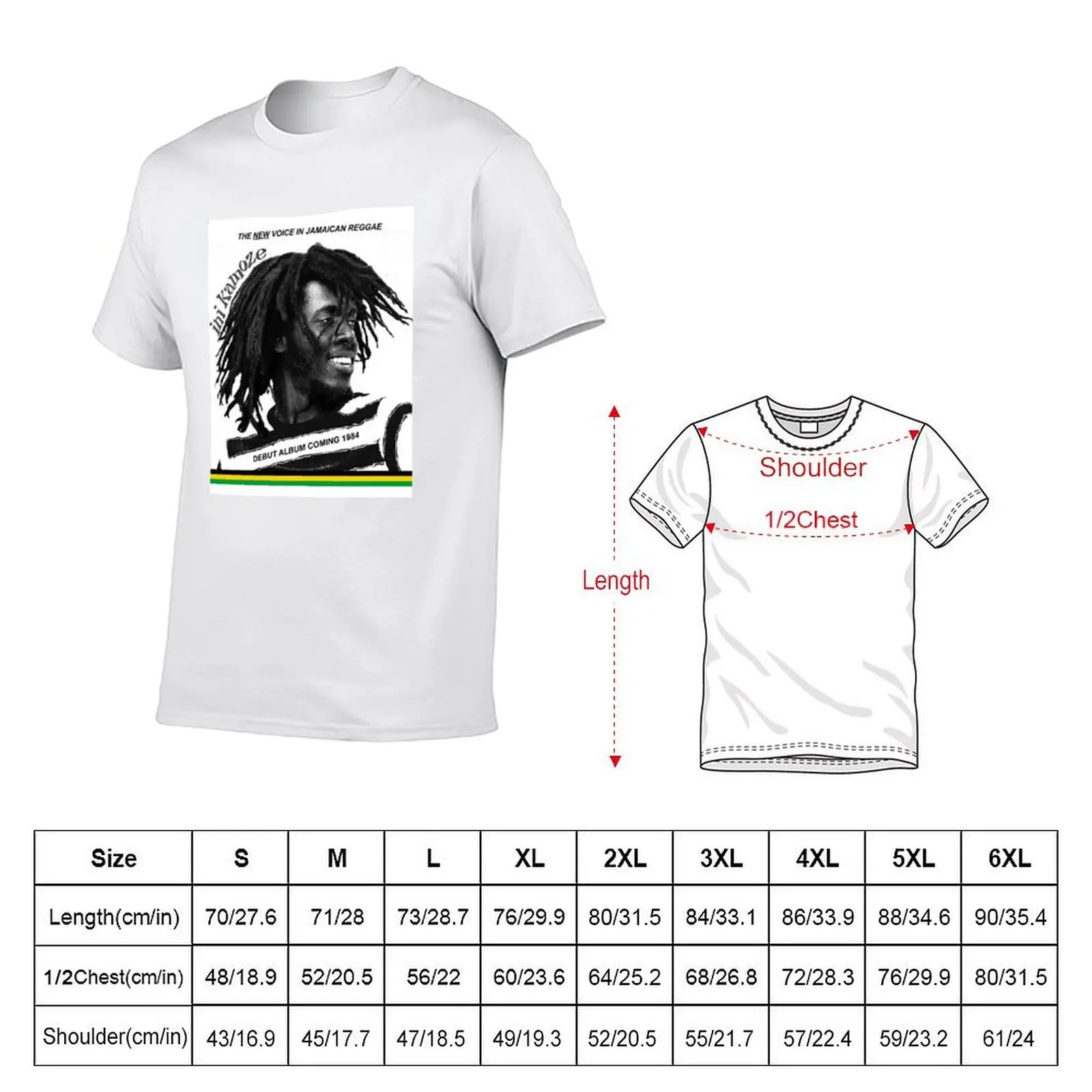 Ini Kamoze - Vintage 1984 Promo T-Shirt anime figures custom shirt Men's t shirts
