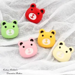 20PCS Children's clothing buttons baby jumper cardigan jacket cartoon colourful bear decorative blouse buttons accessories