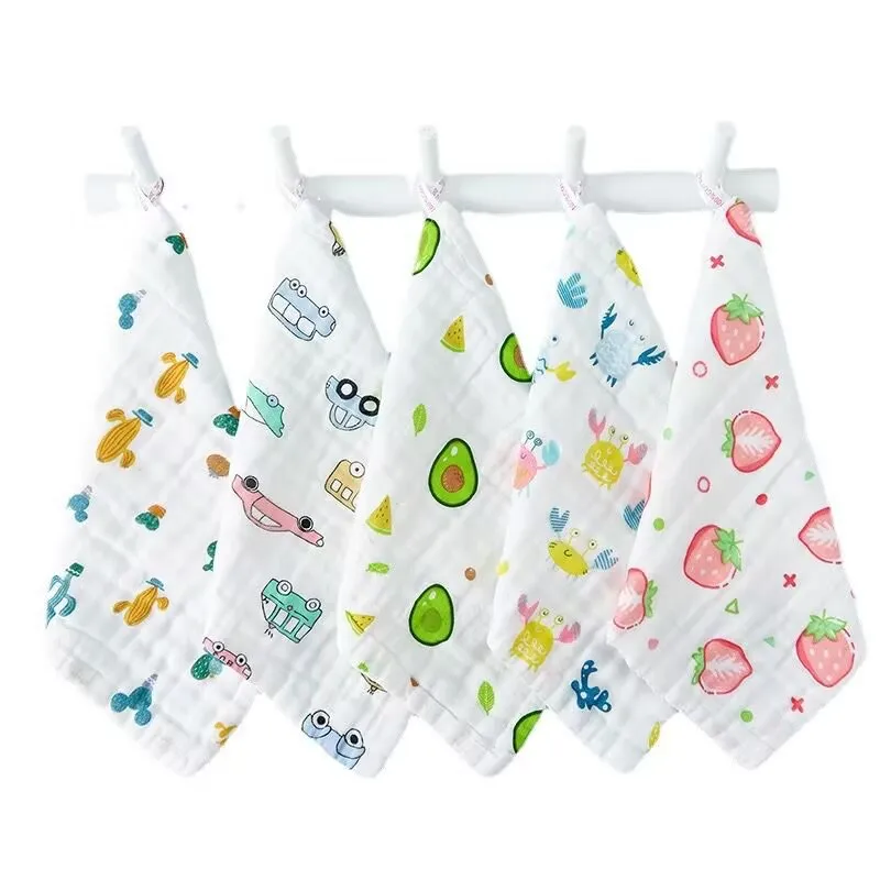 아기 턱받이 100% 코튼 삼각형 머리 스카프, 소년 소녀 스카프, 바바도르 반다나 드리블 턱받이, 5 개/로트