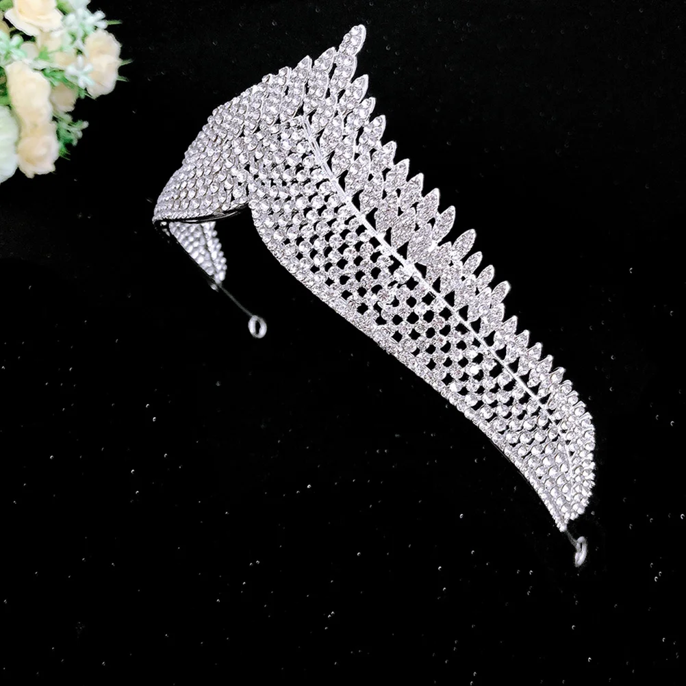 

IWOWHERO Bridal Headband Wedding for Bride Bachelorette Party Rhinestone Hair Accessory Princess Costume Jewelry Gift