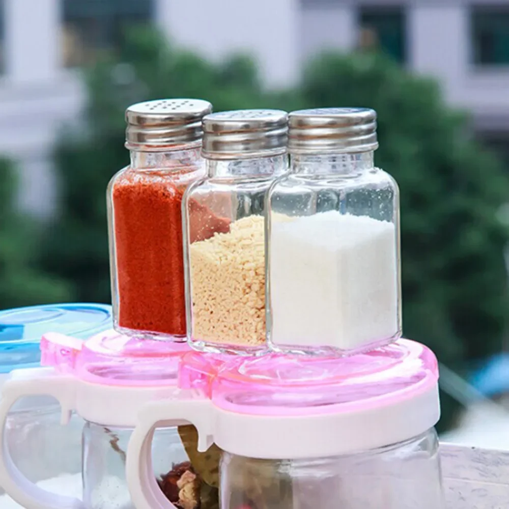 Coctelera de cocina, salero, contenedor de especias, tarro de cristal para barbacoa, botellas de condimentos, latas de condimentos, promoción, 1 ud.
