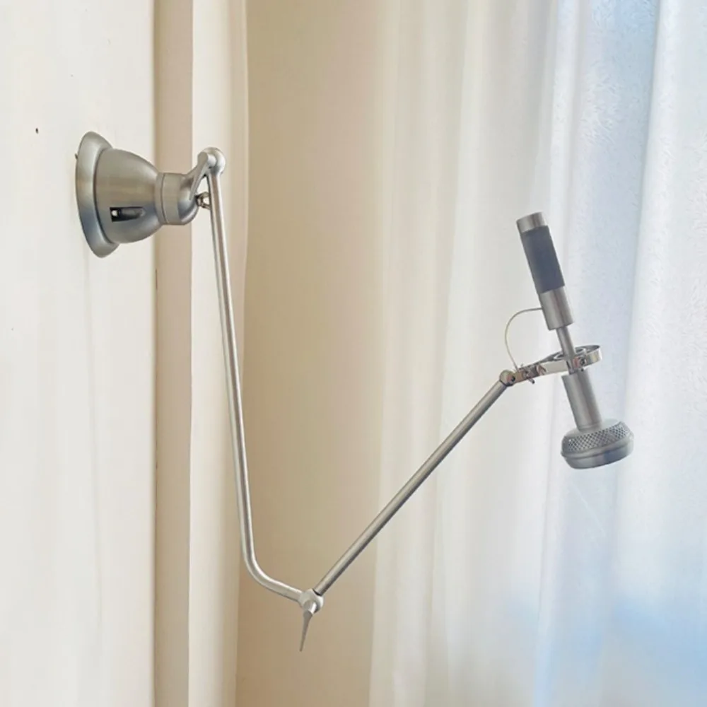 Vintage Living Room Rocking Wall Lamp Bedroom Bedside Light Industrial Style Extendable Long Rod Study Reading Lamp
