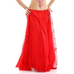 Belly Dance Clothes 1 Pcs Set Rose Skirt Only One Size 96 cm Length For Adult Women Stage Performance Costume Personal Practice