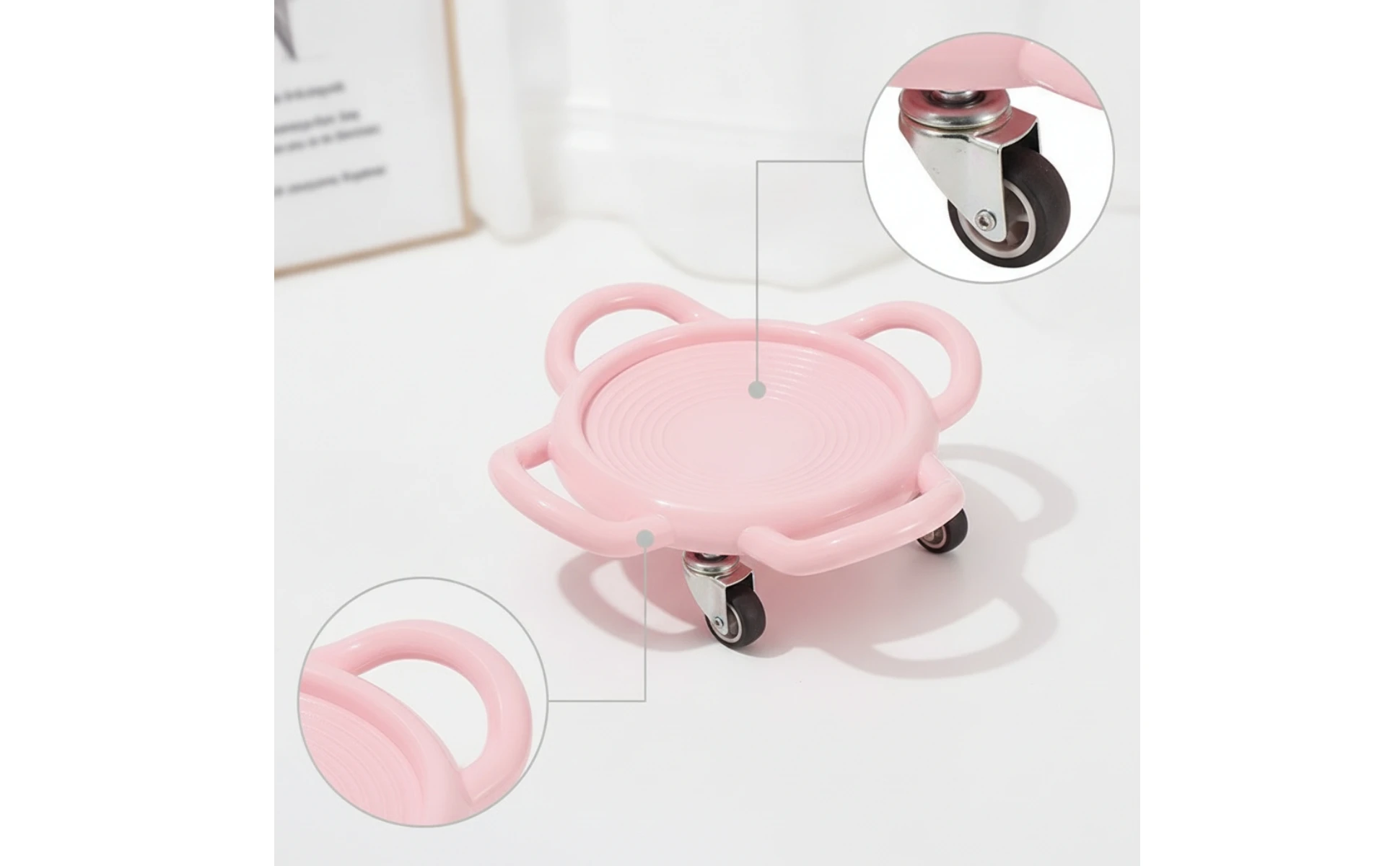 Core Training Slider with Handles Stable Ab Wheel Slider with Caster Wheels Fitness Equipment Smooth-Rolling for Home Gym Owners Core Training Slider with Handles Stable Ab Wheel Slider with Caster Wheels Fitness Equipment Smooth-Rolling for Home Gym Owners