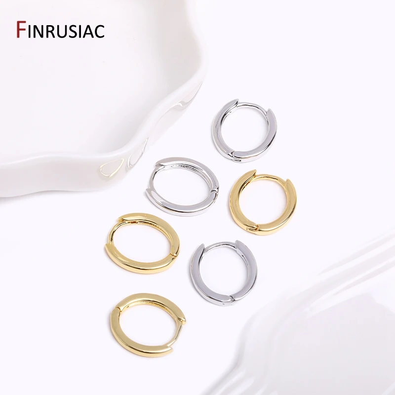 Gold Überzogene Messing Einfache Hoop Ohrringe Hohe Qualität Frauen Ohrringe, Eingelegten Zirkon Trendy Hoop Ohrringe Mode Schmuck Geschenke – Detail 17