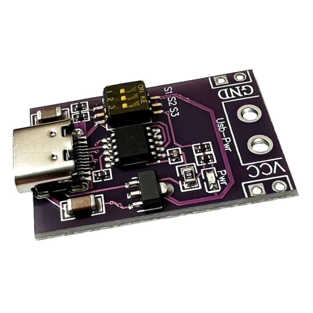 PD/QC/AFC Type-C Fast Charge Trigger Polling Detector PD2.0 PD3.0 To DC USB-PD Notebook Power Supply Change Board Module