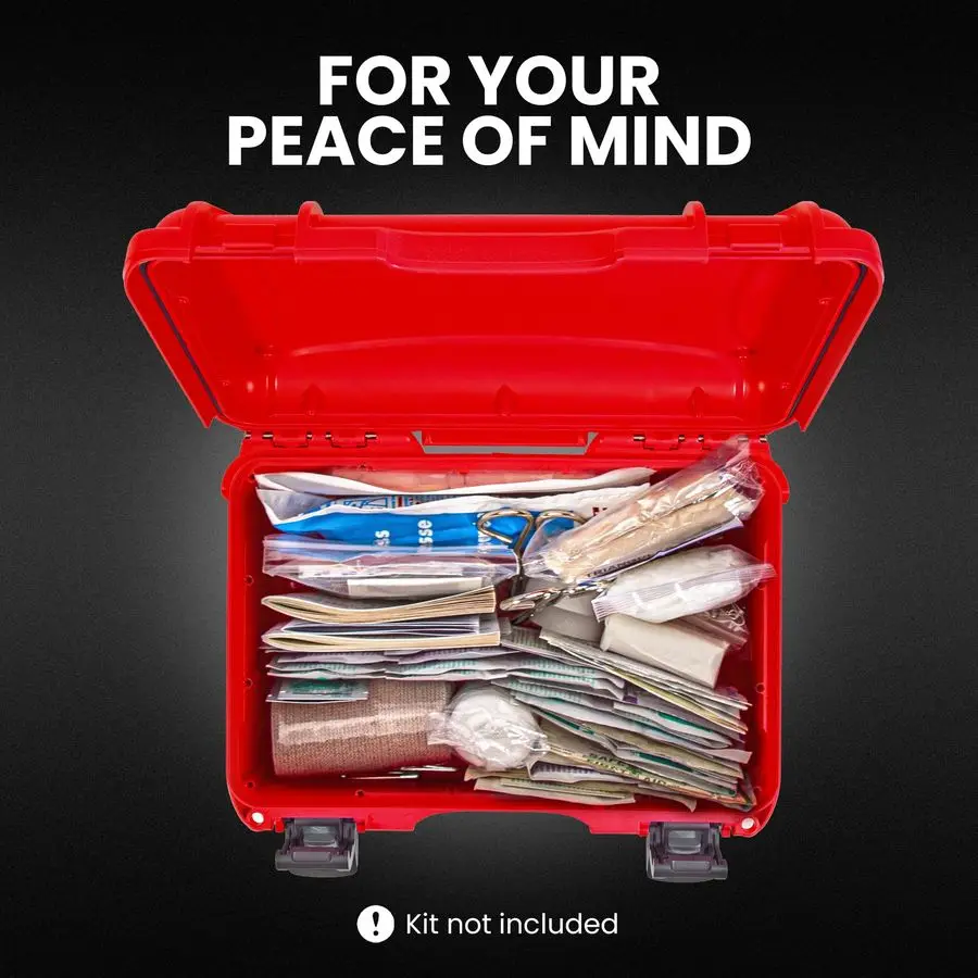 909 صندوق إسعافات أولية مقاوم للماء فارغ ومتين، حقيبة تنظيم الإسعافات الأولية الطبية، تصنيف IP67، مقاوم للغبار، ومقاوم للصدمات، ويطفو #3