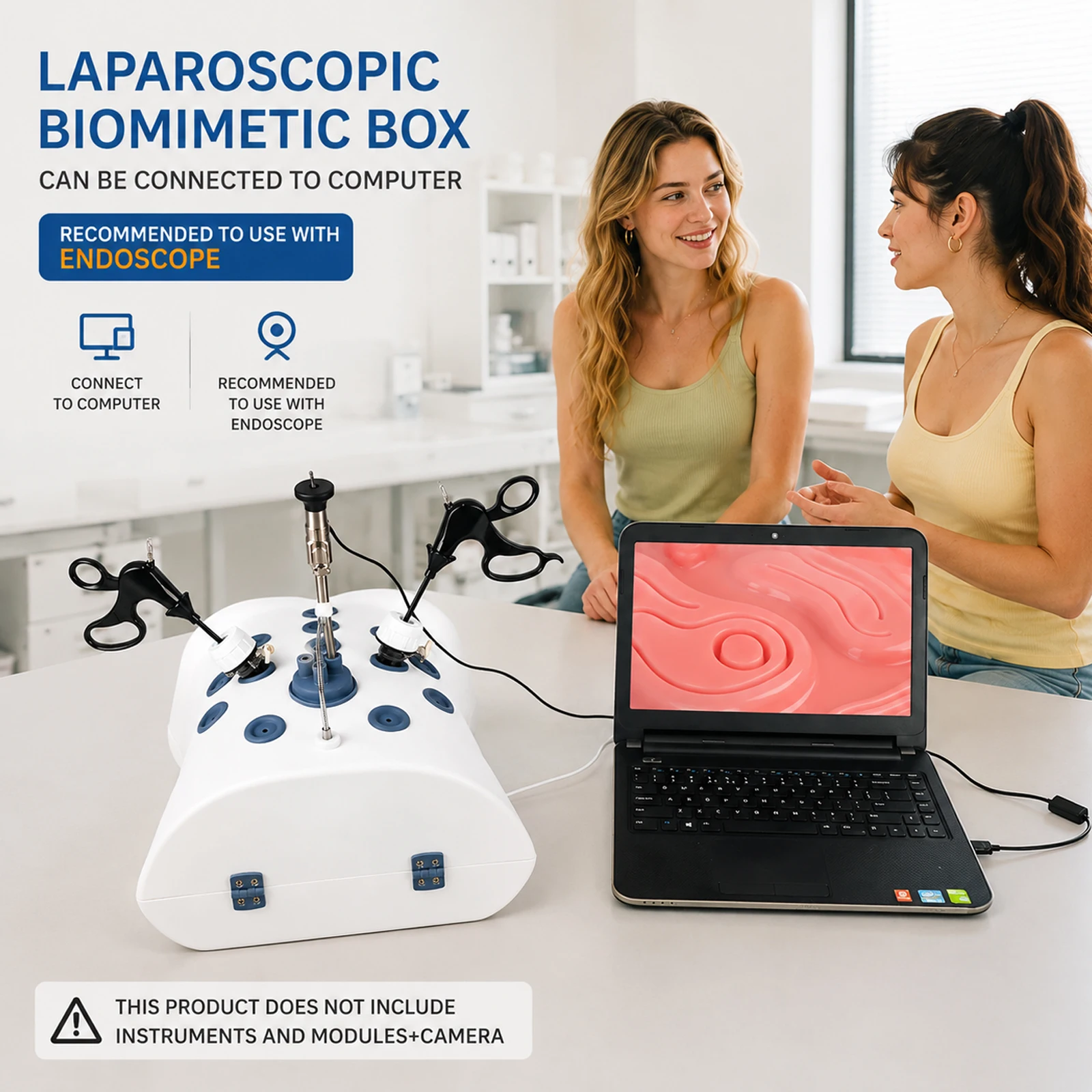 Laparoscopy Trainer 0/30 Degree Camera Simulator 14 Module Laparoscopic Simulation Training Box Teach Tool For Doctor