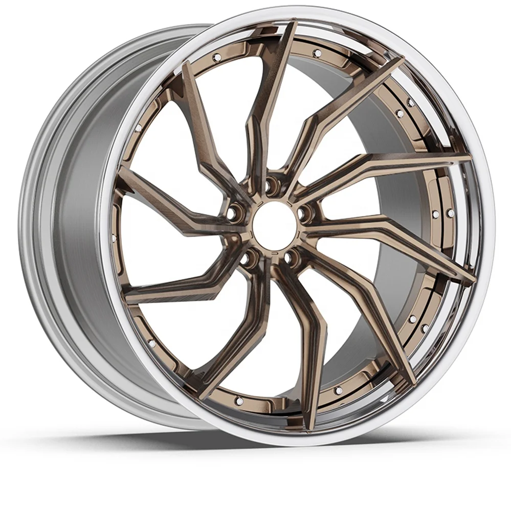 Custom Two-piece 6061-T6 Aluminum Alloy Forged Car Wheels