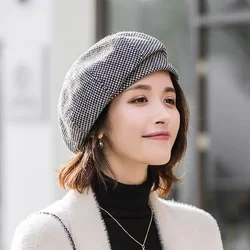 Women's Fashion Beret Cotton Wool Hats Winter Women's Fashion Beret Cap Head Decoration Accessories