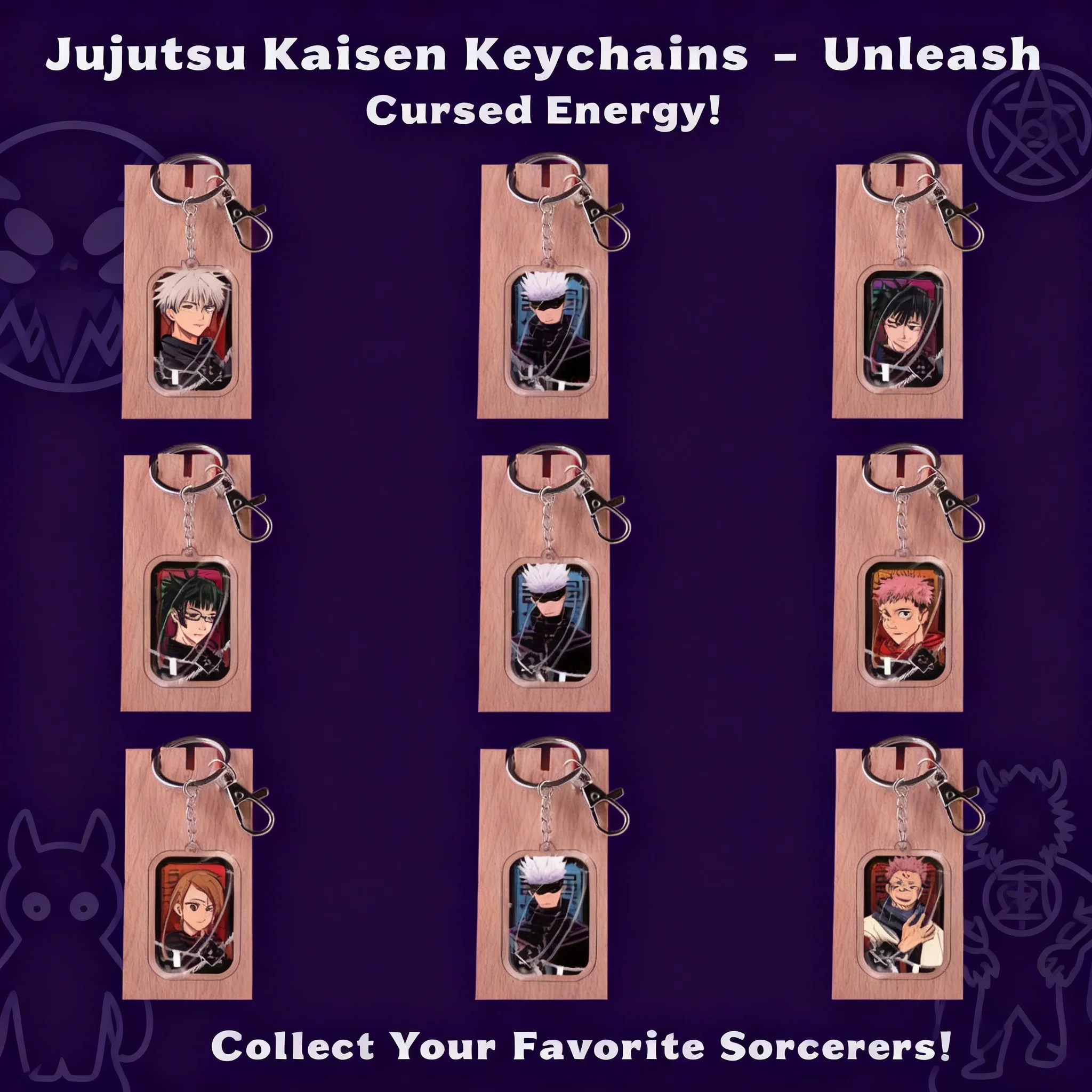 

Jujutsu Kaisen Yuji Itadori Megumi Fushiguro Nobara Kugisaki Acrylic Keychain Anime Pendant