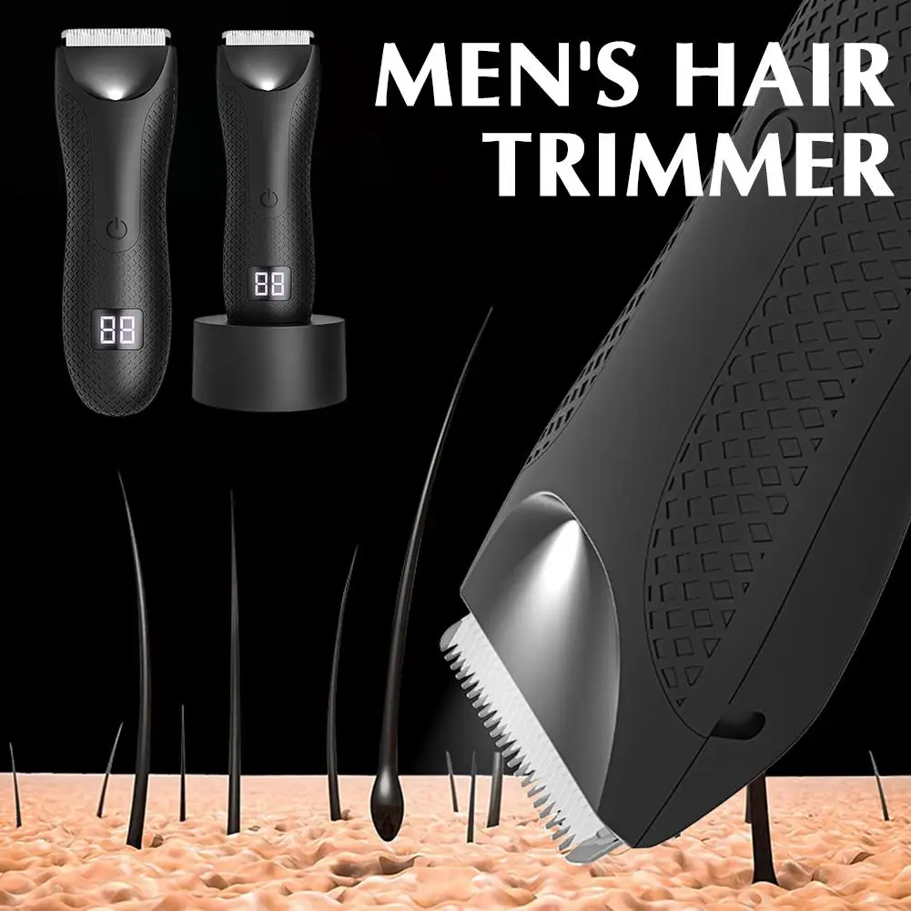 Showerproof Men Hair Trimmer Intimate Hair Trimmer Replaceable Heads Manscaping Comfortable Body Hair R2y2