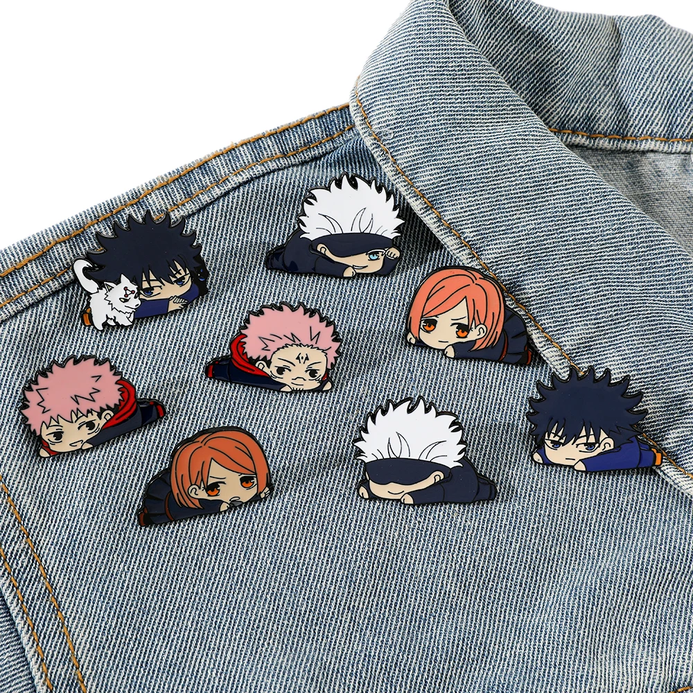 Embroidery Tulle - 8 Stück Anime-Broschen Itadori Yuji Nobara