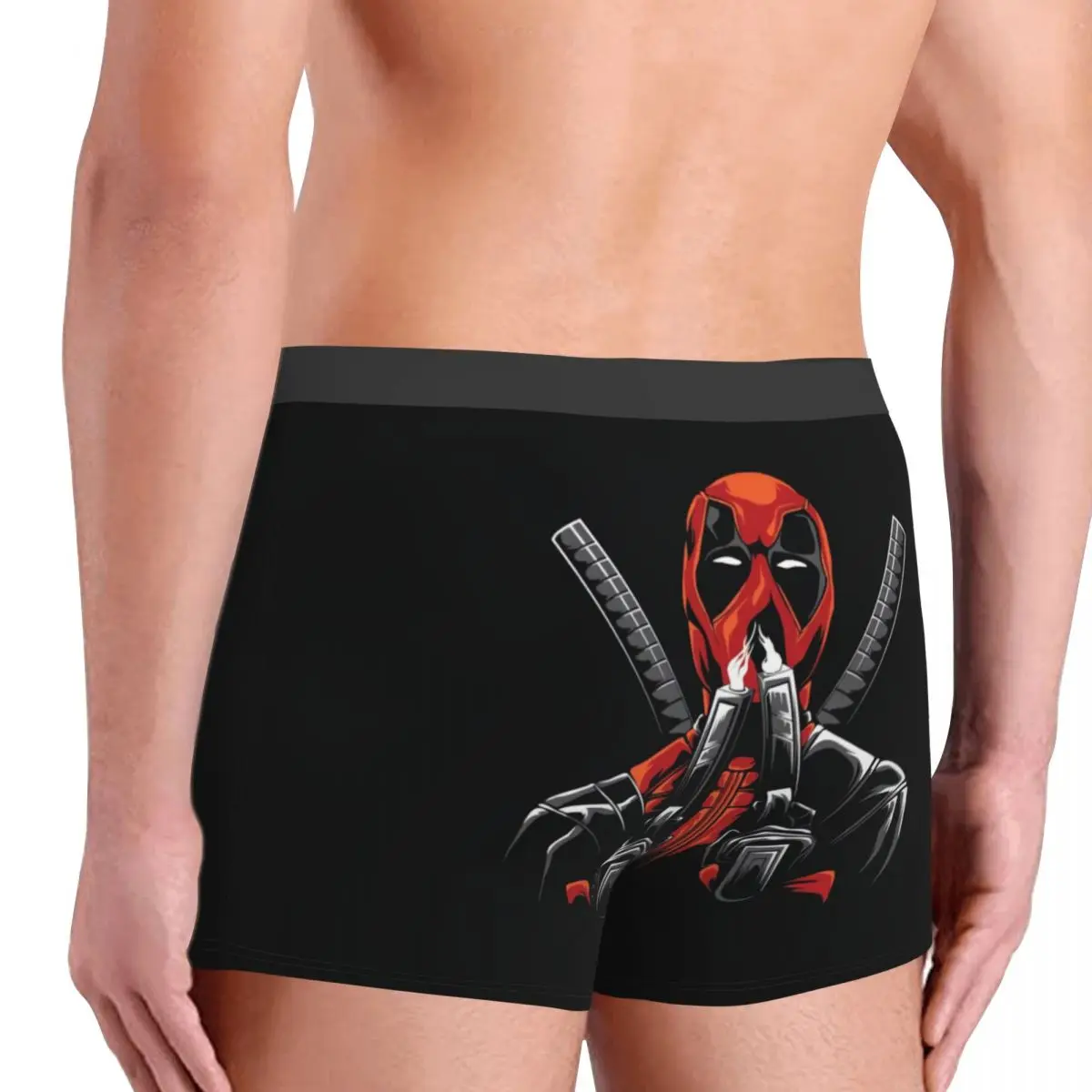 Personalizado Deadpool Dos Desenhos Animados Superhero Boxer Shorts para Homens, 3D Impresso, Anime Cosplay Underwear, Calcinhas Respiráveis, Cuecas