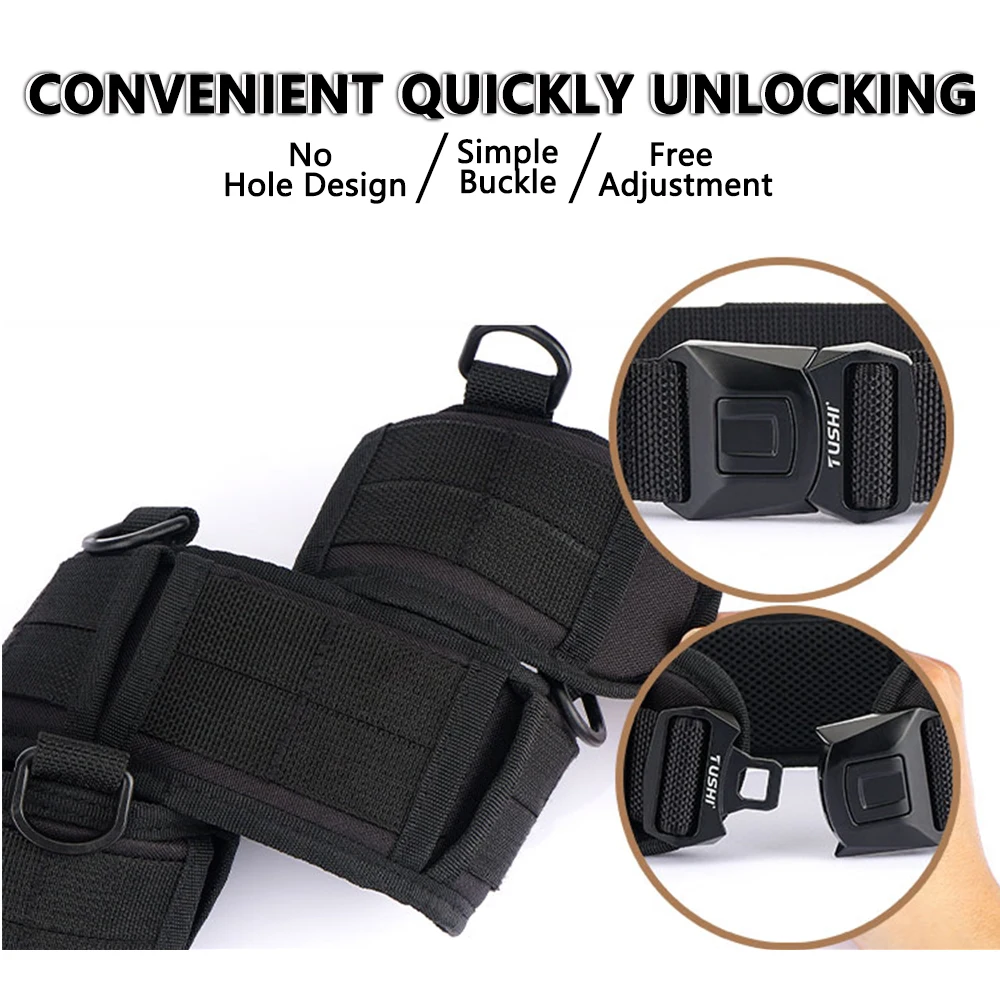 TUSHI New Tactical Padded Belt Airsoft CS Combat Molle Airsoft Belts Duty Paintball Waist Belt War Game Hunting Accessories