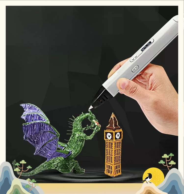 High Temperature 3D Printing Pen Metal Motor 1.75mmmPLA Competition Air Three-dimensional Painting DIY