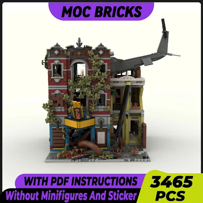 

City Street View Model Moc Building Bricks The Destroyed Club Technology Modular Blocks Gifts Christmas Toys DIY Sets Assembly