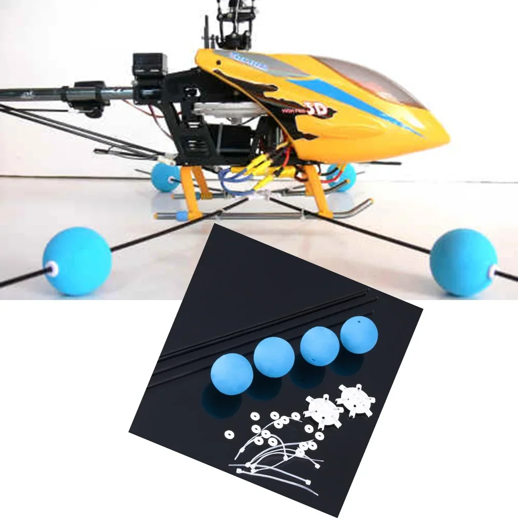 RC Aircraft Training Frame Remote Control Helicopter Landing Gear Sponge Ball Kit for Blade 400 Trex Align 500 450 Walkera Model